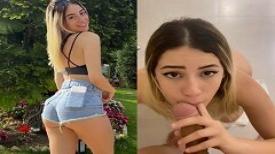 Julia Beatriz pelada pagando boquete